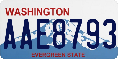 WA license plate AAE8793