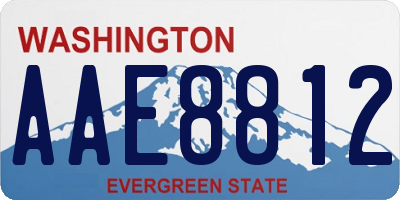 WA license plate AAE8812