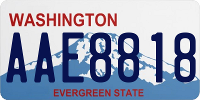 WA license plate AAE8818