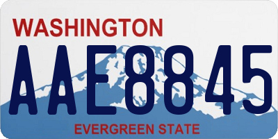 WA license plate AAE8845