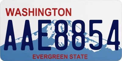 WA license plate AAE8854