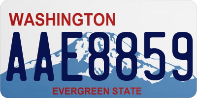 WA license plate AAE8859