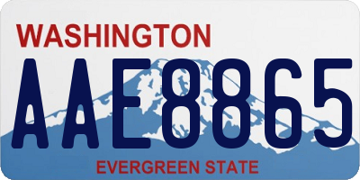 WA license plate AAE8865