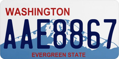 WA license plate AAE8867