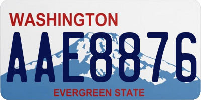 WA license plate AAE8876