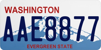 WA license plate AAE8877