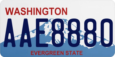 WA license plate AAE8880