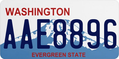 WA license plate AAE8896