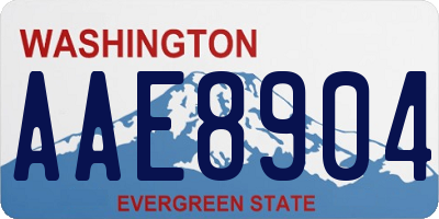 WA license plate AAE8904