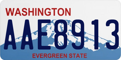 WA license plate AAE8913