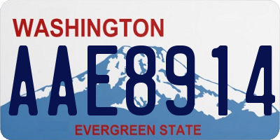 WA license plate AAE8914