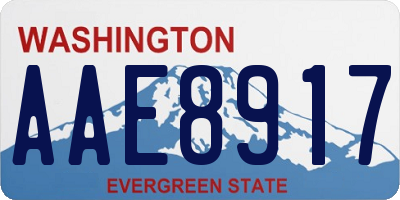 WA license plate AAE8917