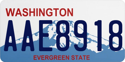 WA license plate AAE8918