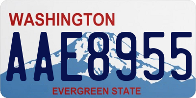 WA license plate AAE8955
