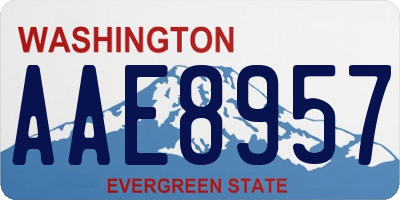 WA license plate AAE8957