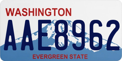 WA license plate AAE8962