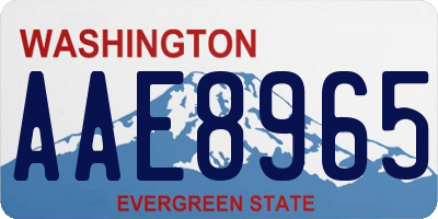 WA license plate AAE8965