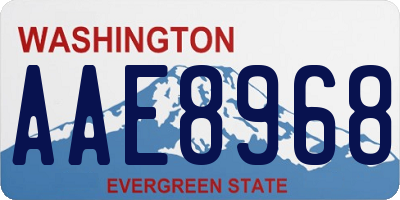 WA license plate AAE8968