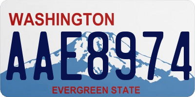 WA license plate AAE8974