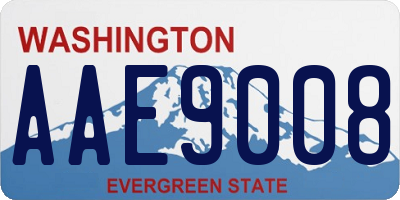 WA license plate AAE9008