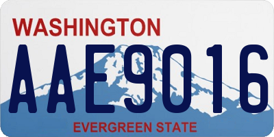 WA license plate AAE9016