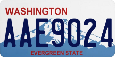 WA license plate AAE9024