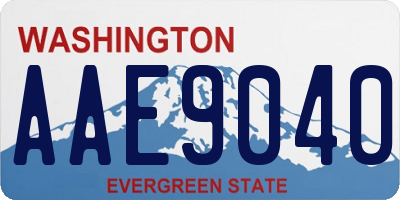 WA license plate AAE9040