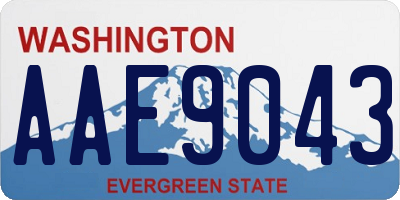 WA license plate AAE9043