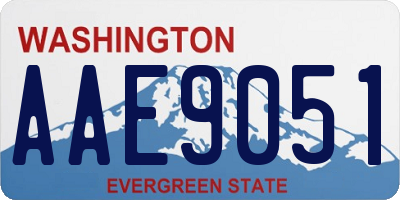 WA license plate AAE9051