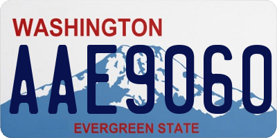 WA license plate AAE9060