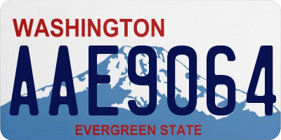 WA license plate AAE9064