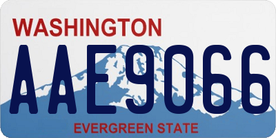 WA license plate AAE9066