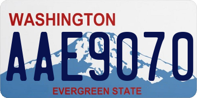 WA license plate AAE9070