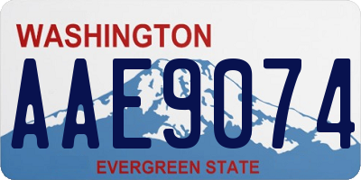 WA license plate AAE9074