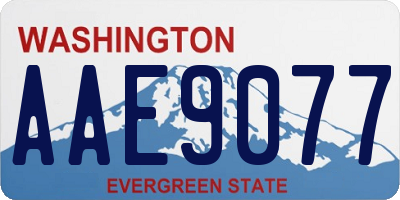 WA license plate AAE9077
