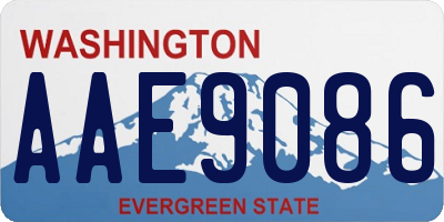 WA license plate AAE9086