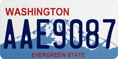 WA license plate AAE9087