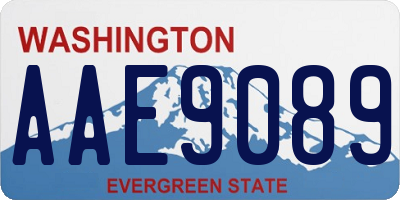 WA license plate AAE9089