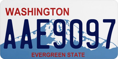 WA license plate AAE9097