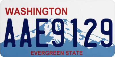 WA license plate AAE9129