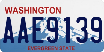 WA license plate AAE9139