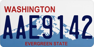 WA license plate AAE9142