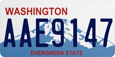 WA license plate AAE9147