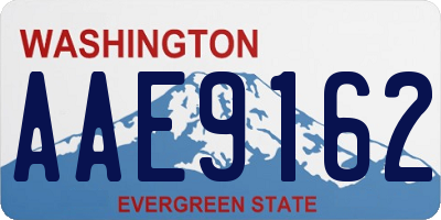 WA license plate AAE9162