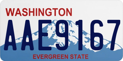 WA license plate AAE9167