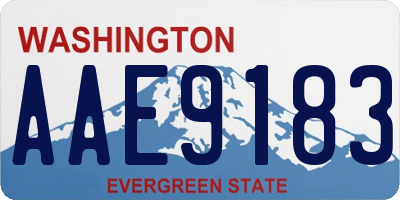 WA license plate AAE9183