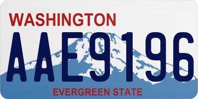 WA license plate AAE9196