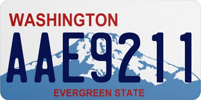 WA license plate AAE9211