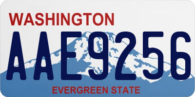 WA license plate AAE9256