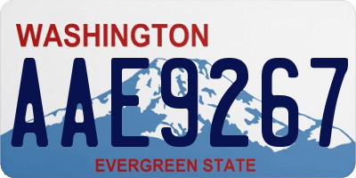 WA license plate AAE9267